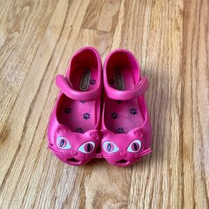 Mini Melissa Pink Cat Shoes Size 7